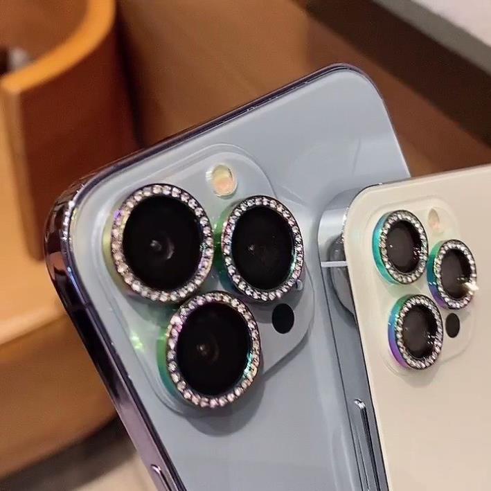 Dán bảo vệ từng mắt Camera 6 MÀU CẦU VỒNG, TITAN GỢN SÓNG cho iPhone 11 PRO MAX 12 PRO MAX 13 PRO MAX 14 PRO MAX