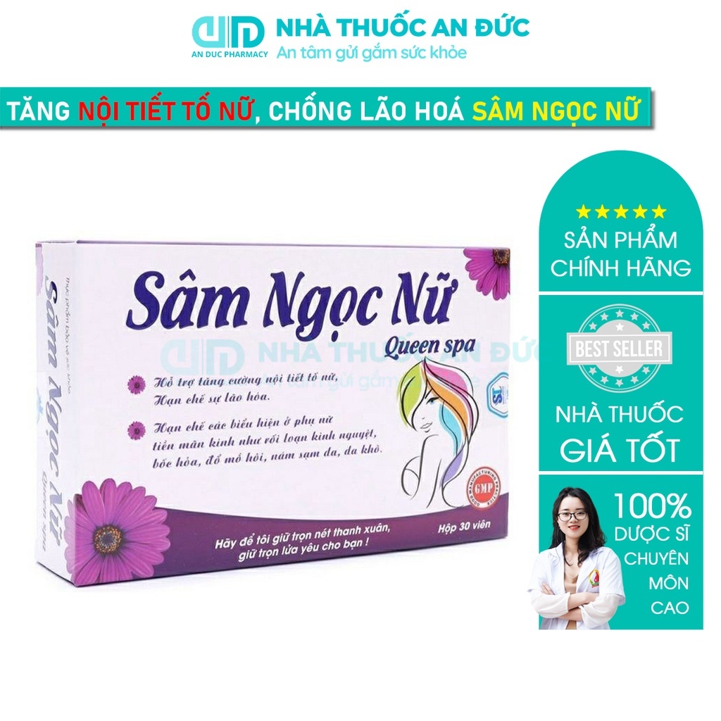 Tăng Cường Nội Tiết Tố Nữ, Giảm Sạm Nám, Chống Lão Hoá, Tăng Cường Sinh Lý Nữ Sâm Ngọc Nữ Queen Spa – Nhà thuốc An Đức