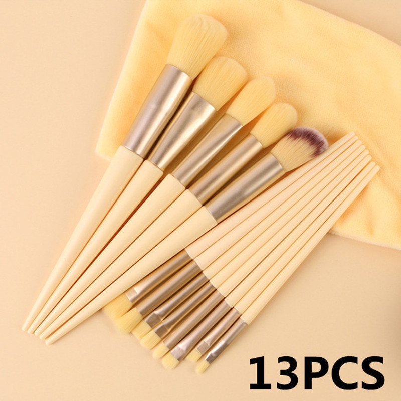 Set 13 Cọ Trang Điểm Lông Mềm Không Bay Phấn Phủ Che Khuyết Điểm Phấn Bắt Sáng