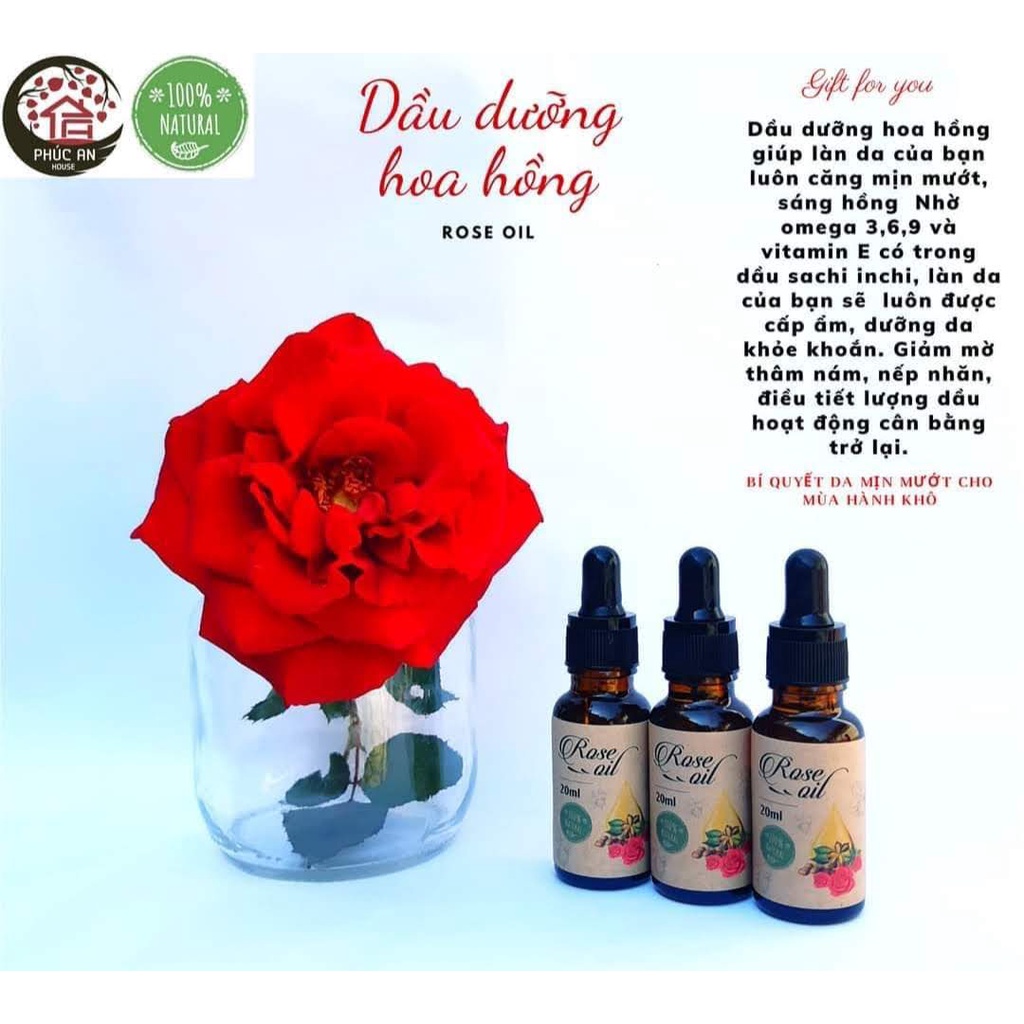 ROSE OIL 100% Natural giúp dưỡng ẩm da ,cung cấp dưỡng chất cho làn da của bạn. | BigBuy360 - bigbuy360.vn