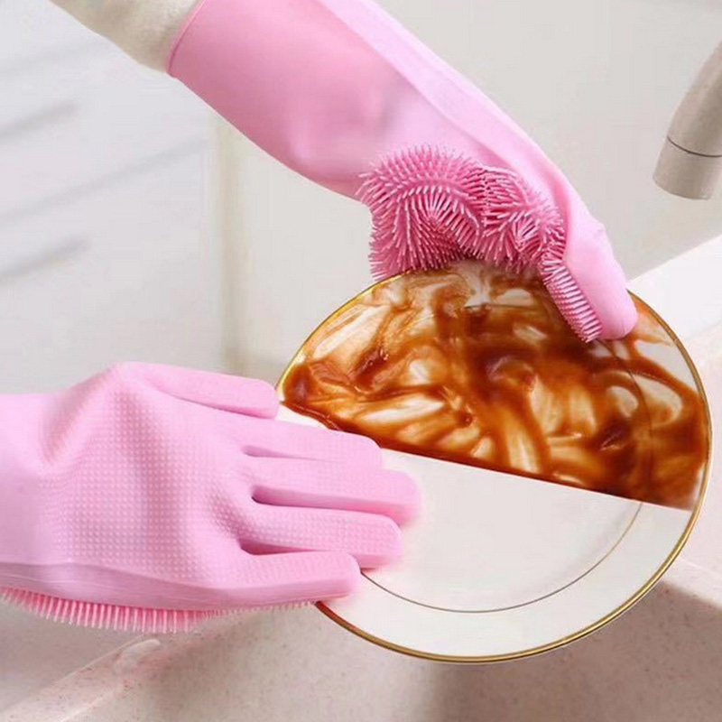 Găng tay silicon rửa chén bát tiện lợi dễ sử dụng