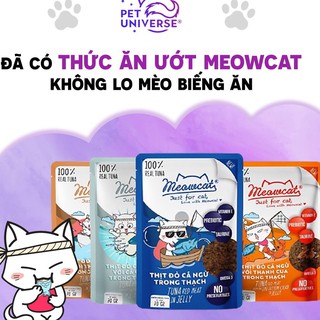 Thùng 48 gói pate Meowcat (Mix vị) - Pate Thịt Đỏ Cá Ngừ Đỏ Dành Cho Mèo