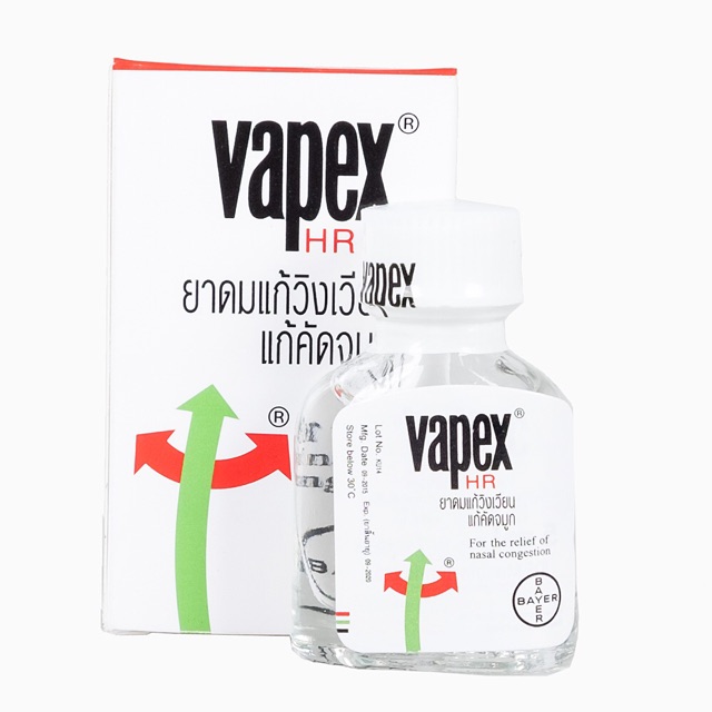 Dầu Thông Mũi, Nghẹt Mũi, Viêm Xoang VAPEX HR Bayer 5ml/14ml - Thái Lan