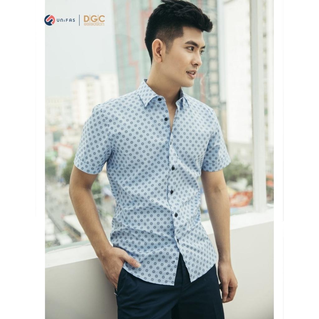 Áo sơ mi ngắn tay họa tiết nhiều màu DGCs - SASN1811M