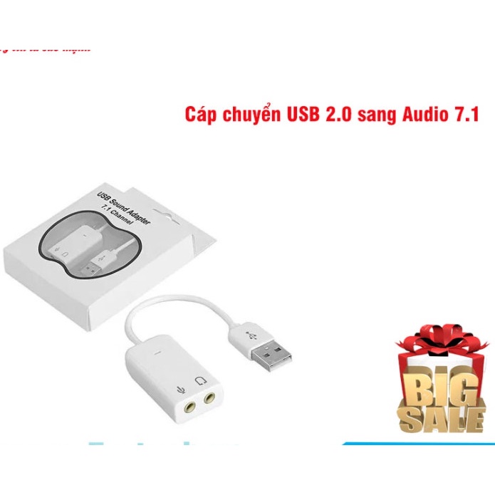 Usb Sound dây 7.1 Dùng cho Laptop Máy bàn