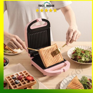 Máy nướng bánh mì_Máy làm bánh mì kẹp 4 trong 1_Khuôn bánh chống dính phủ đá