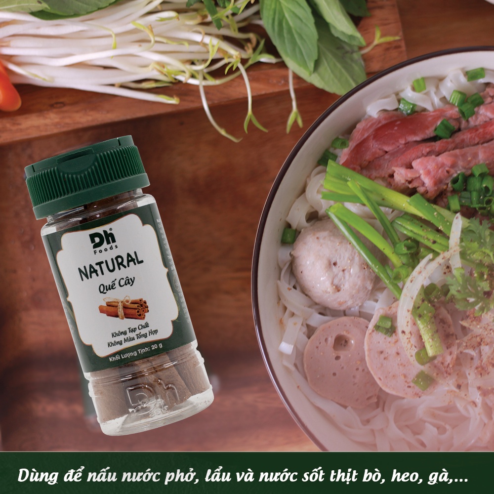 Quế cây Natural Dh Foods gia vị, hương liệu chế biến món ăn, pha chế đồ uống 20g