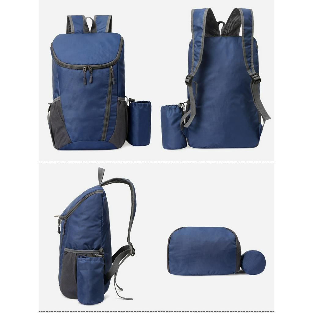 Ba Lô Du Lịch / Leo Núi / Thể Thao Bằng Nylon Gọn Nhẹ Chống Thấm Nước Có Thể Gấp Gọn Cho Unisex