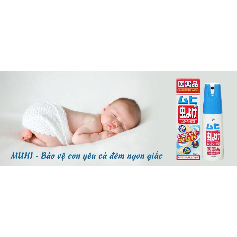 XỊT CHỐNG MUỖI VÀ CÔN TRÙNG MUHI MUSHIPERU NHẬT