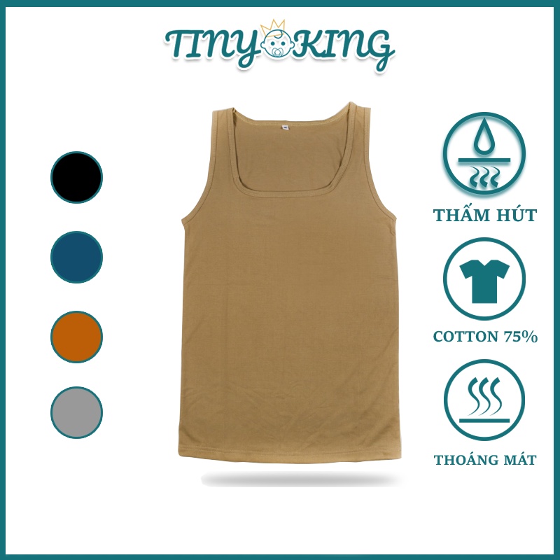 Áo ba lỗ nam cổ vuông KING 3 lỗ sát nách tập gym vận động co giãn tốt đẹp ( U07 )