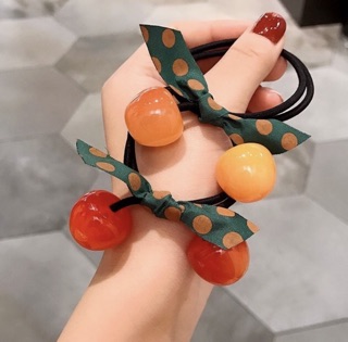 Dây buộc tóc, chun cột tóc quả Cherry xinh xắn