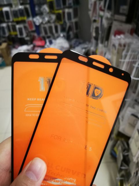 Cường lực 19D Redmi 5 Plus Full màn Full keo Ôm viền 2.5D cao cấp ( tặng keo mép giấy lấy bụi )