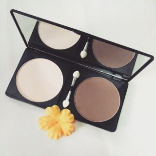Phấn tạo khối 2 ô trắng kem và nâu Make Up For Life , 16g×2 ô .
