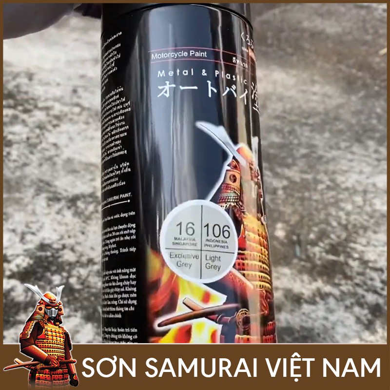 Sơn màu xám sáng 106 sơn Samurai