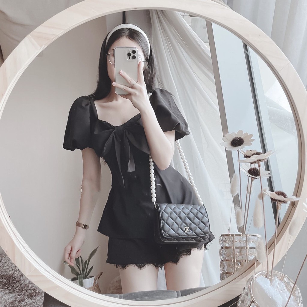 Set Bộ Đũi Nơ Phối Ren Tiểu Thư Cá Tính | BigBuy360 - bigbuy360.vn