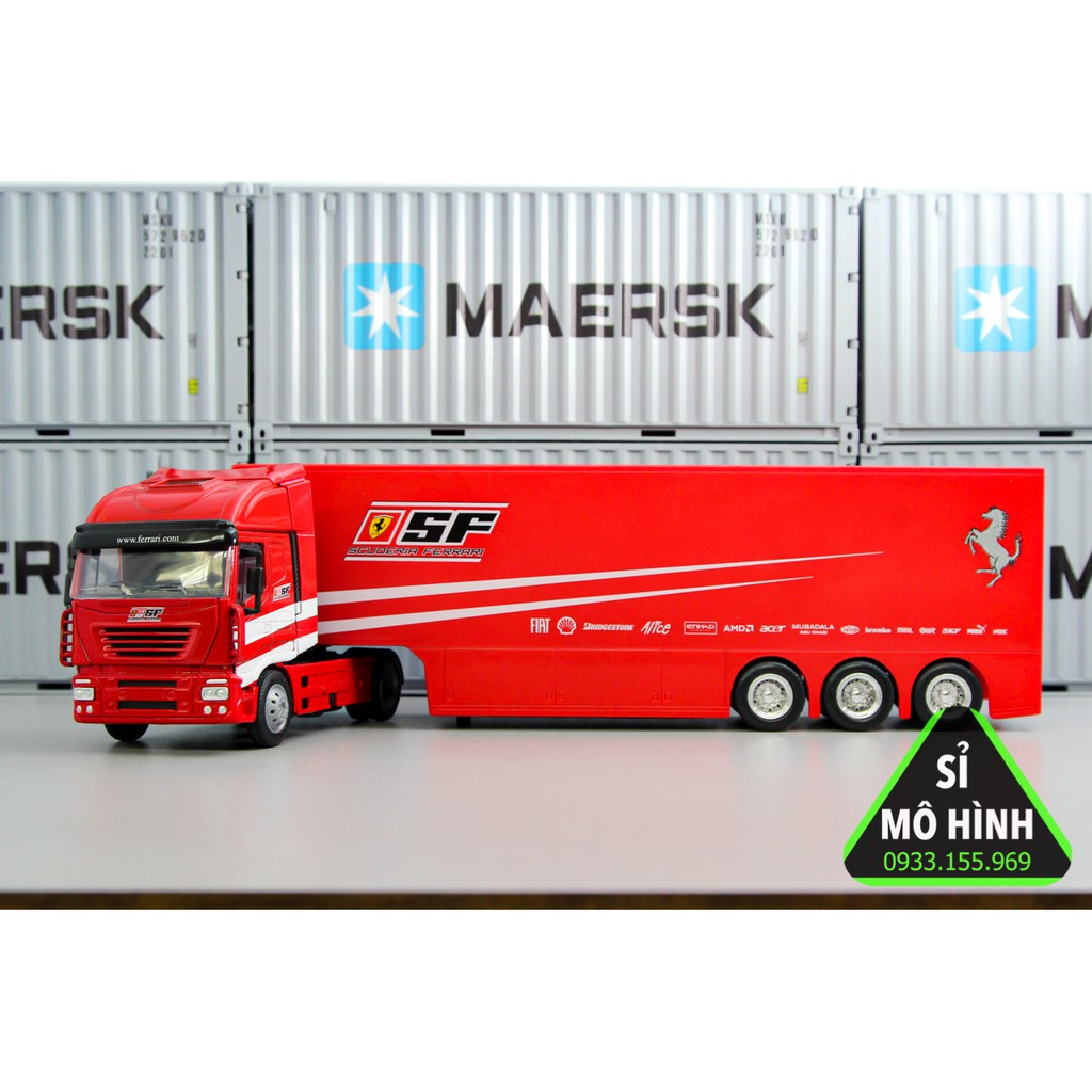 Mô hình xe đầu kéo container Ferrari 1:43