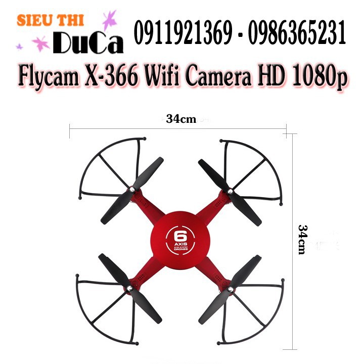 Flycam X-366 Wifi Camera HD 1080P Shop Đồ Chơi