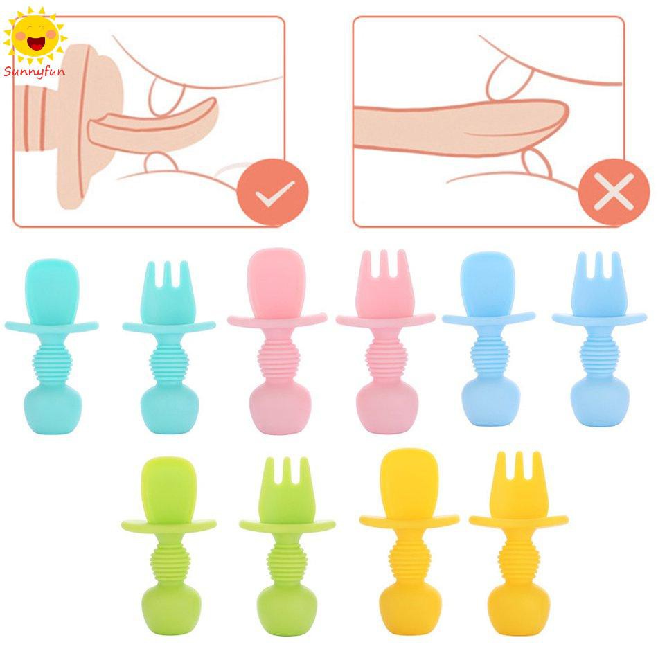 Muỗng Tập Ăn Bằng Silicone An Toàn Cho Bé