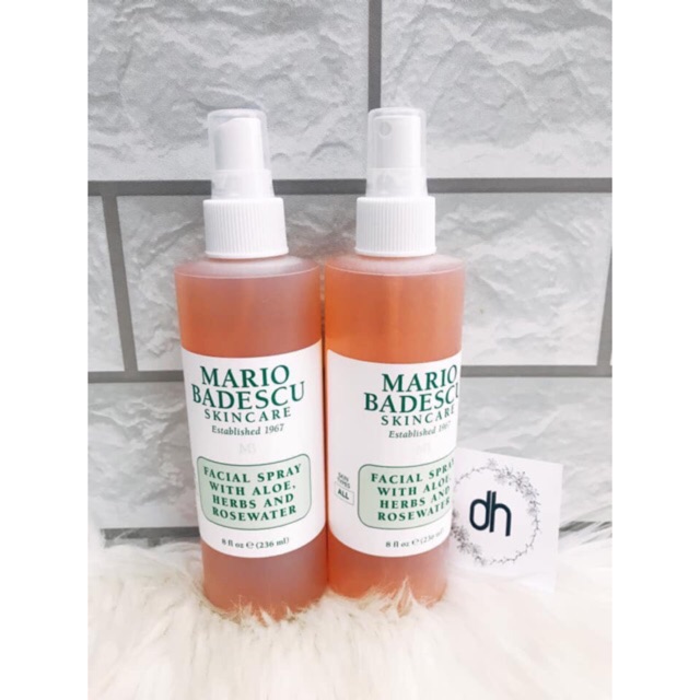 TONER THẢO MỘC MARIO Badescu Facial Spray With Aloe, Herbs &amp; Rosewater 236ml