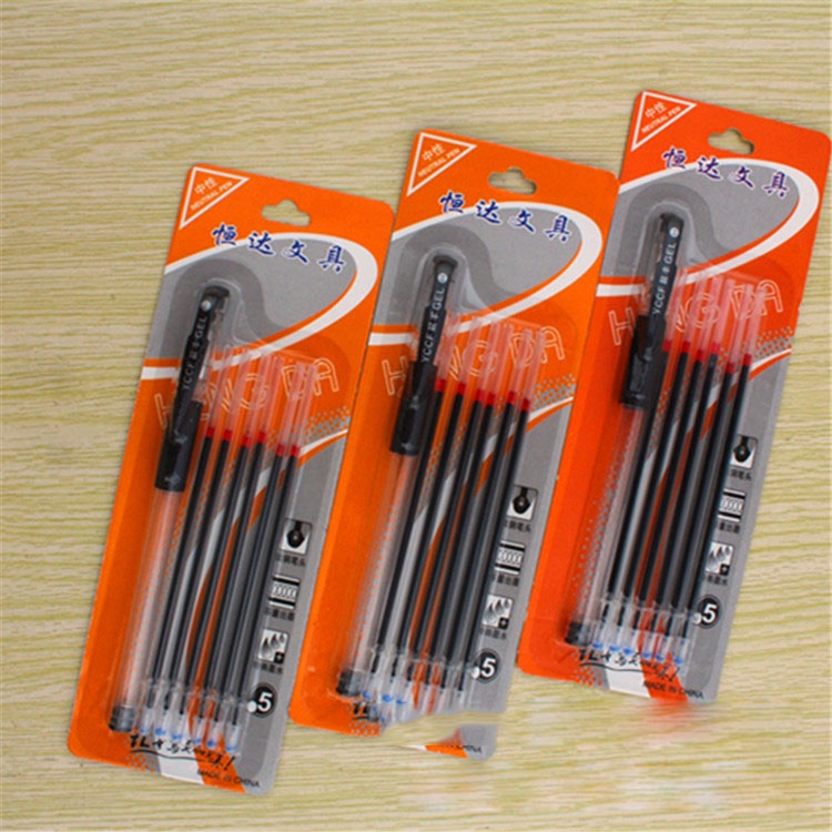 BÚT BI NƯỚC VĂN PHÒNG 0.5MM MỰC ĐỀU NÉT CHỮ ĐẸP, bộ 1 vỏ bút bi nước kèm 6 lòng BB06