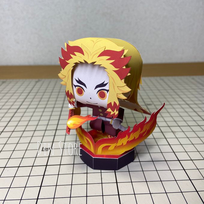 Mô Hình giấy Kimetsu No Yaiba  - Mô Hình Tanjiro , Nezuko , Zenitsu , Shinobu , Rengoku - KIT MÔ HÌNH GIẤY ANIME
