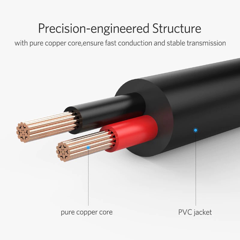 Dây cáp sạc cổng USB 3.5mm cho quạt/loa/đèn để bàn