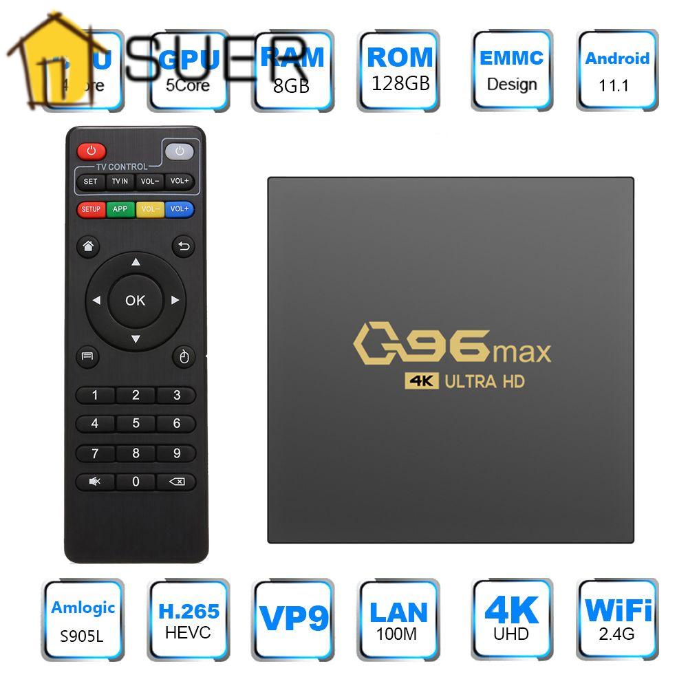 Tv Box SUENIN Q96 MAX 4K H.265 2022 Phát 8GB + 128GB 2.4G WIFI S905L Và Phụ Kiện