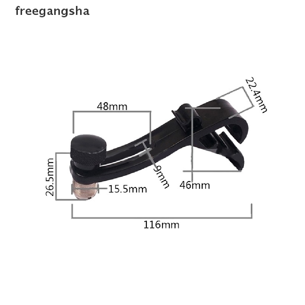 [FREG] Drum Microphone Clips Rim Mount Holder Black Drum Microphone Shockproof Clip FDH