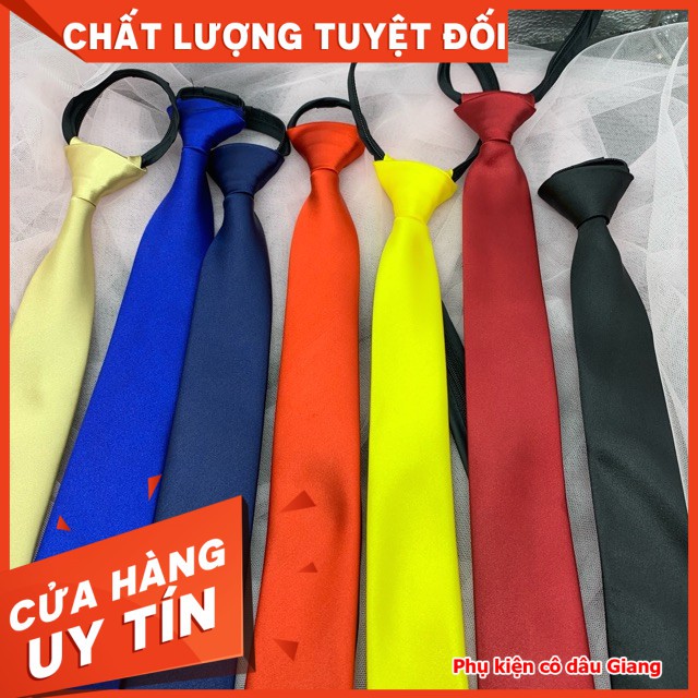 Cavat nam dây kéo mẫu mới may liền duy nhất tại shopee - cà vạt dây kén hàng quốc bản 5cm
