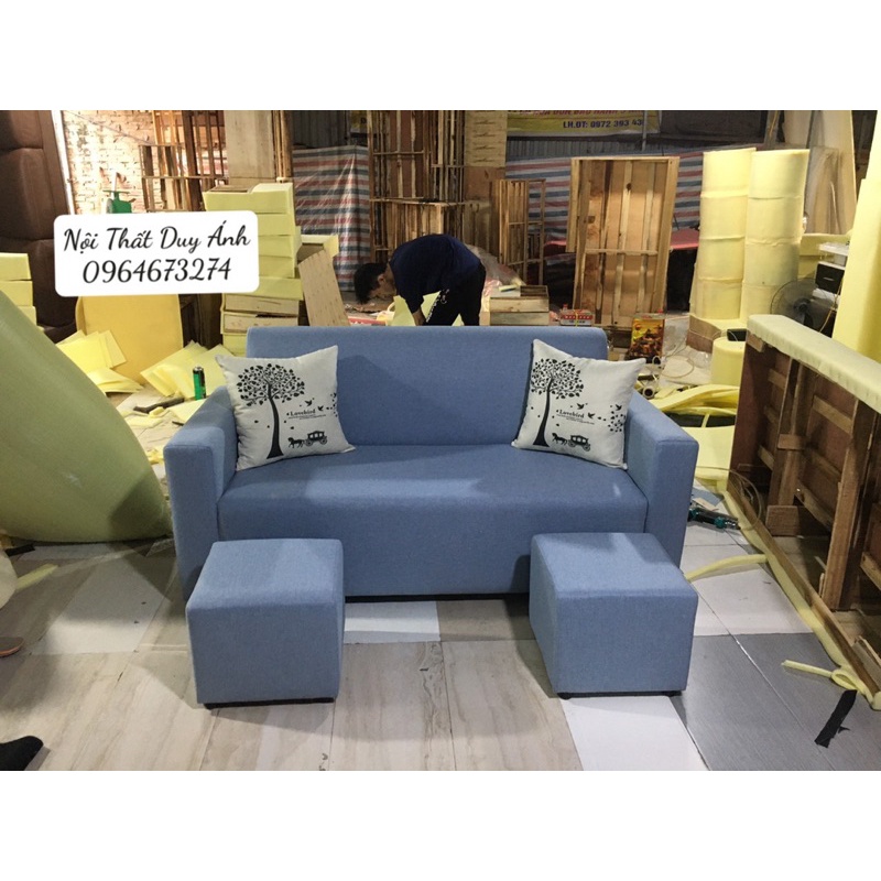Bộ Sofa Tay Vuông 1,6m Kèm Bàn Lồng Chim