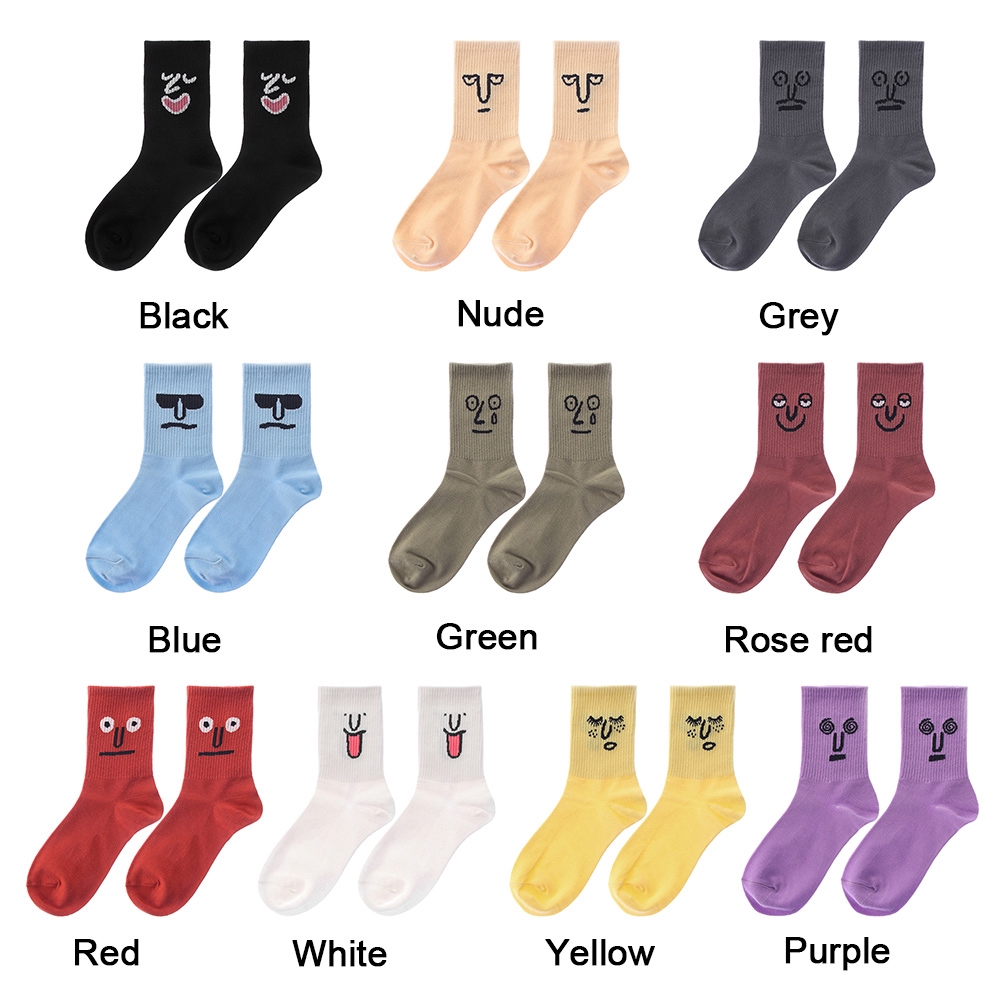 Vớ cotton cổ cao xinh xắn dành cho nam và nữ