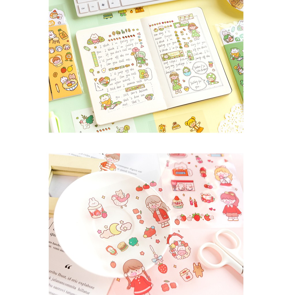 Set 10 tờ sticker xịn sò xinh xắn dễ thương - MiuSua