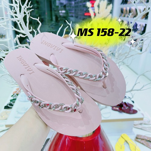 Dép xỏ ngón, tông nữ đính đá Quảng Châu Qybaby 019 đen/trắng/hồng/nude - TRINH LÊ SHOP