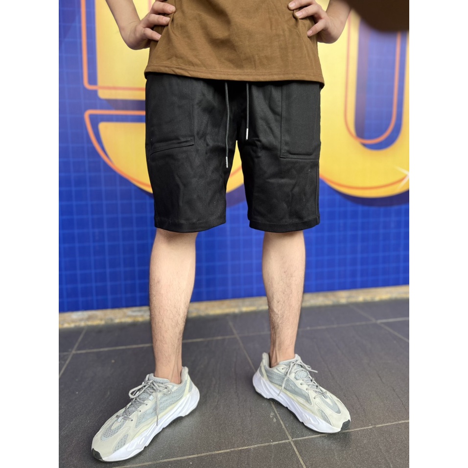 Quần short kaki cao cấp phối túi đắp basic unisex 1hit