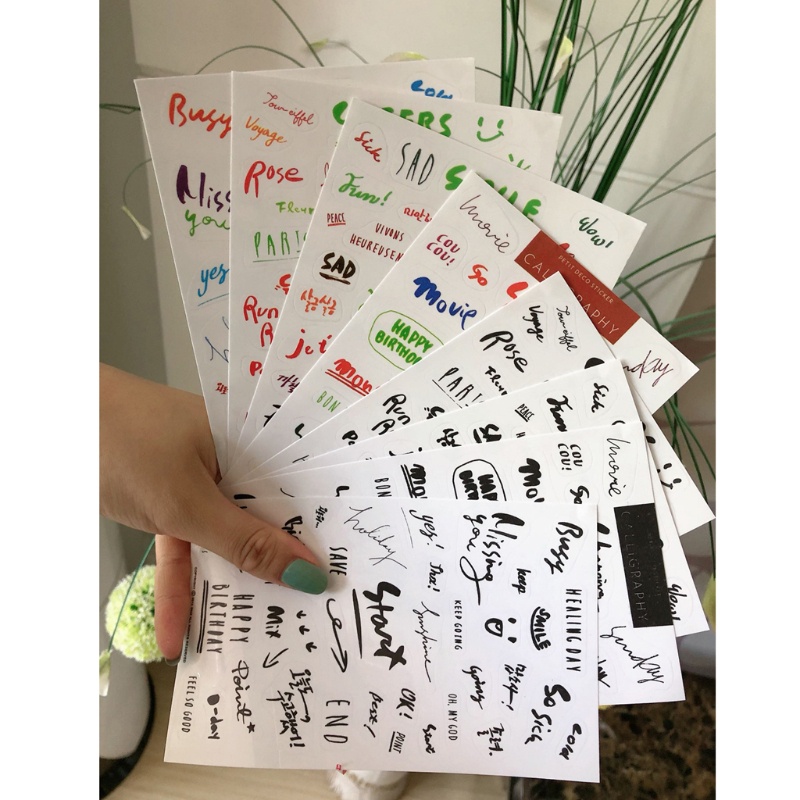 Sổ Tay DIY Họa Tiết Chữ Tiếng Anh Độc Đáo