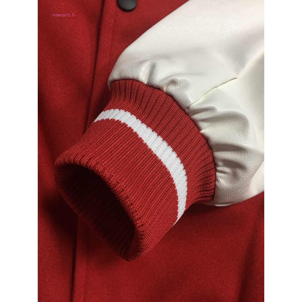 Áo khoác bóng chày thêu chữ phong cách Hip Hop cho nam