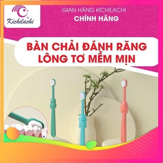 C1 Bàn chải lông tơ cao cấp KICHILACHI, bàn chải đánh răng lông tơ mềm mịn cho bé.