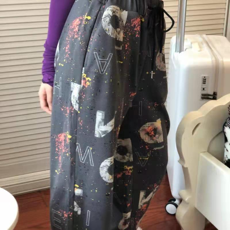 Jiashucheng Hàng Có Sẵn Quần Thể Thao Lót Lông Cừu Nhuộm Màu Sắc Phong Cách Chic Hàn Quốc Đường Phố Cho Nữ