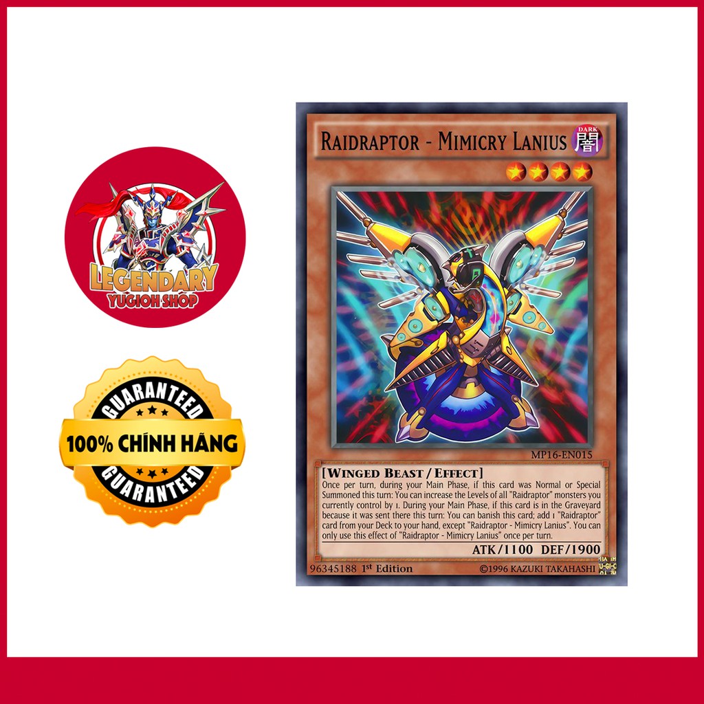 [EN][Thẻ Bài Yugioh Chính Hãng] Raidraptor - Mimicry Lanius