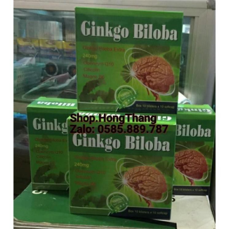 Viên uống Ginkgo Biloba Bổ Sung Dưỡng Chất Cho Não Hộp 100viên.