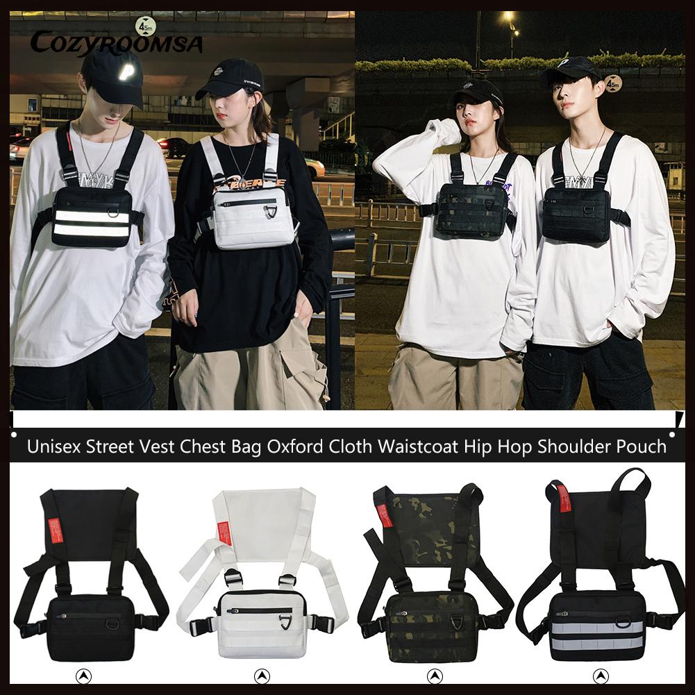 Túi Đeo Chéo Ngực Vải Oxford Phong Cách Hip Hop Đường Phố Cho Nam Và Nữ