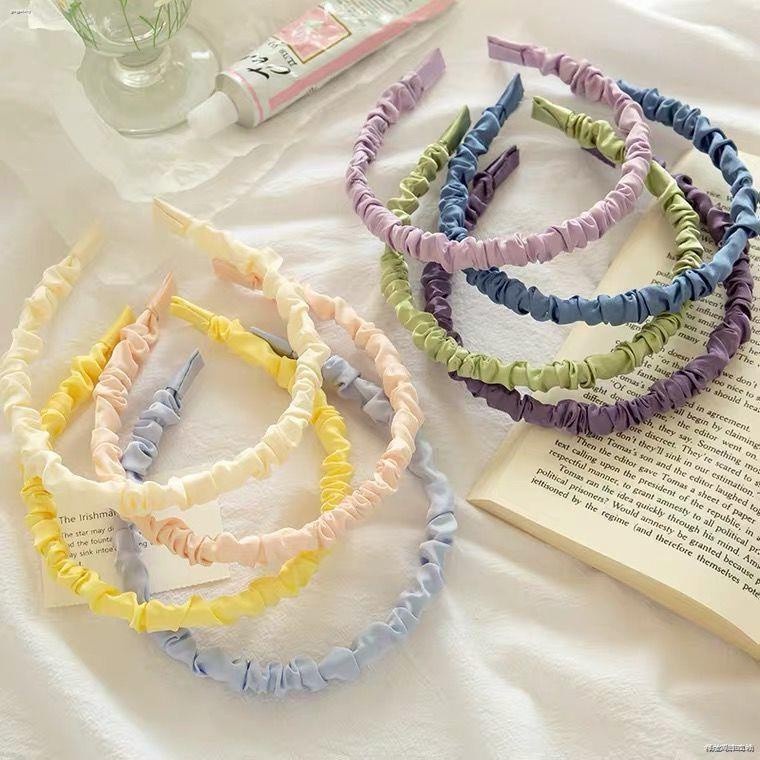 Băng đô cài tóc dễ thương bờm cute phụ kiện cho cô dâu lụa nhún satin iLita mặc áo dài nữ đẹp Hàn Quốc hottrend 2023