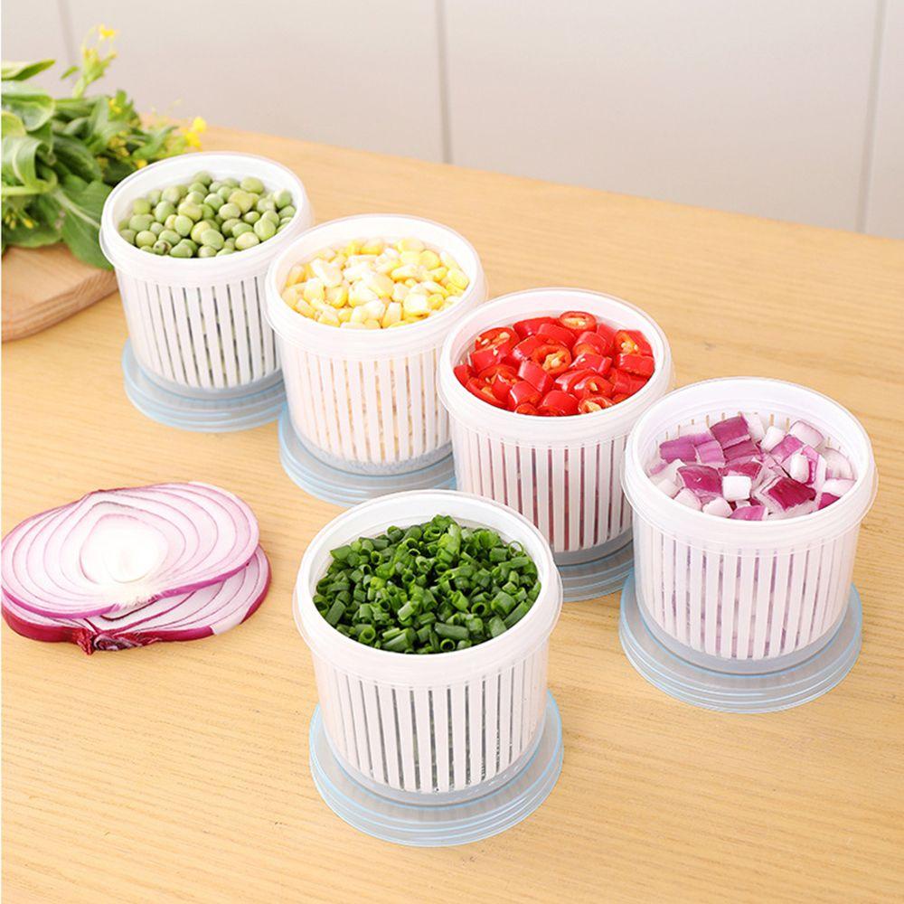Hộp Đựng Rau Củ Hai Lớp Kín Trong Tủ Lạnh Kèm Rổ Ráo Nước Đa Năng