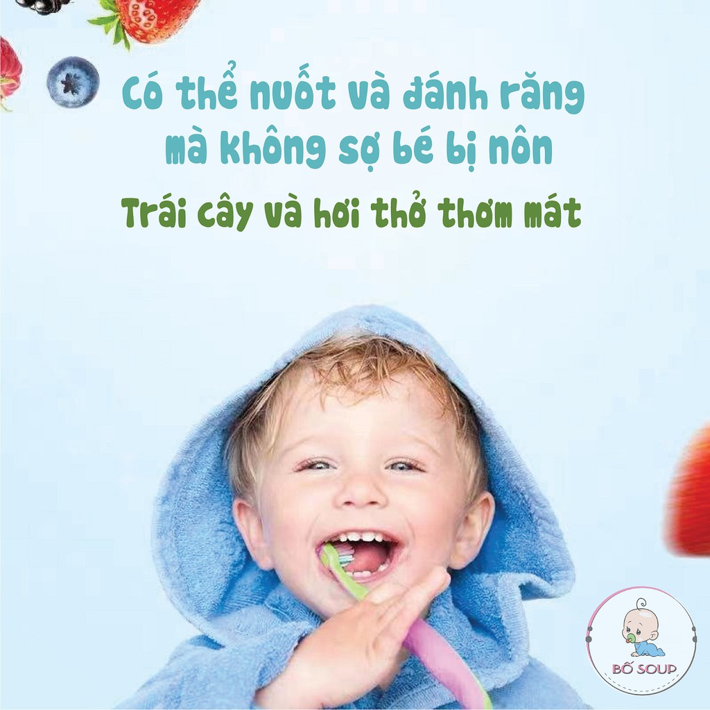 Kem đánh răng cho bé Jack N'Jill Organic có thể nuốt được dành cho trẻ trên 6 tháng Shop Bố Soup