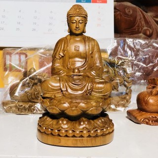 Tượng Phật A Di Đà gỗ Thơm cao cấp💥 Tượng gỗ ô tô phong thủy, may mắn, bình an.