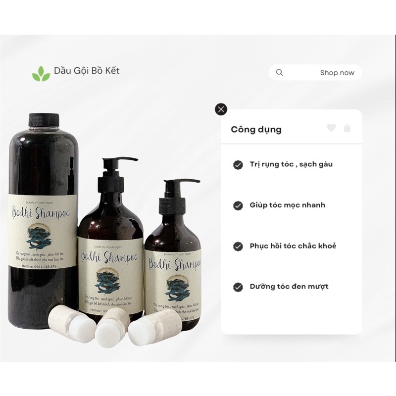 Dầu Gội Bồ Kết Thảo Mộc Cô Đặc