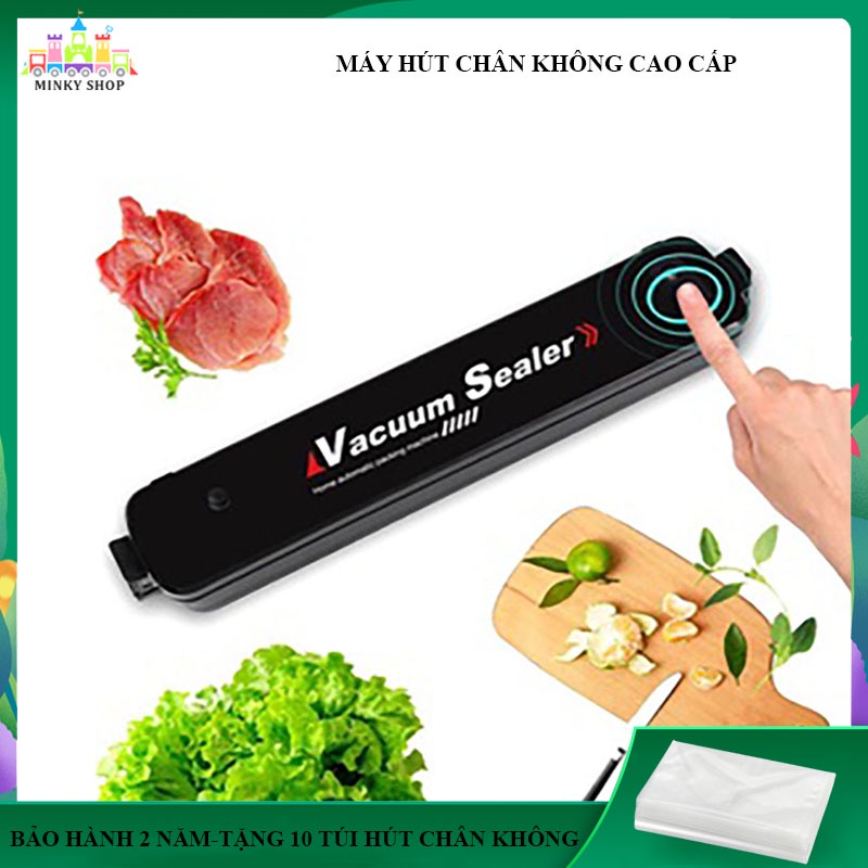 [Sale sốc] Máy Hút Chân Không Thực Phẩm Kèm Hàn Miệng Túi, Tặng Kèm 10 Túi Hút, Bảo Hành 2 Năm, Dụng Cụ Nhà Bếp
