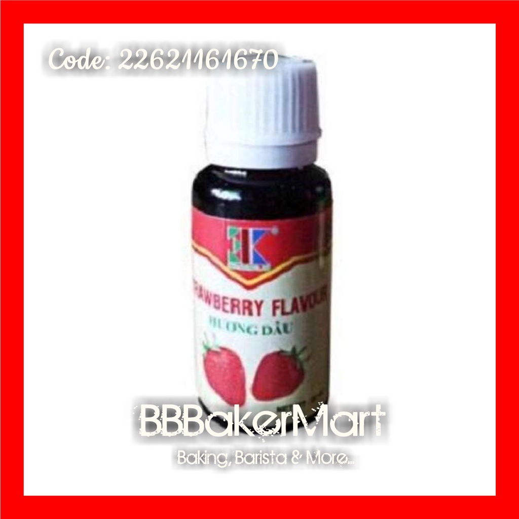 Hương mùi DÂU có màu 3K - Chai 20ml