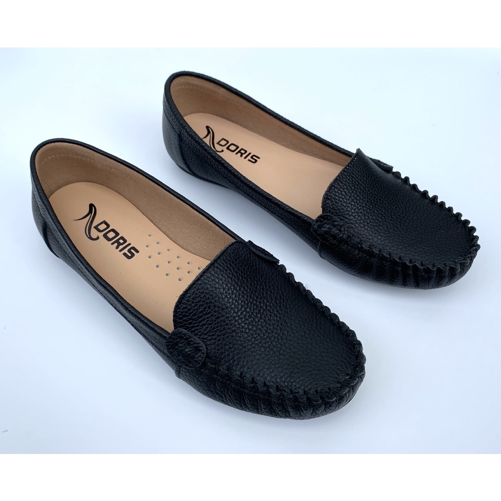 Giày Búp Bê Mọi Đế Bệt Da Bò Thật DORIS DR011