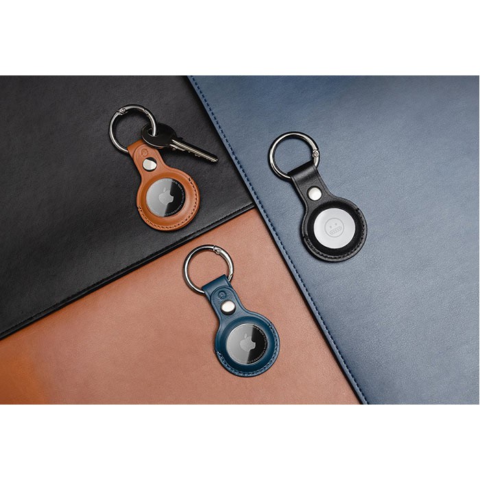 [Mã 155ELSALE giảm 7% đơn 300K] Ốp bảo vệ Airtag Switcheasy Wrap Leather Keyring - da bò thật - Hàng Chính Hãng.